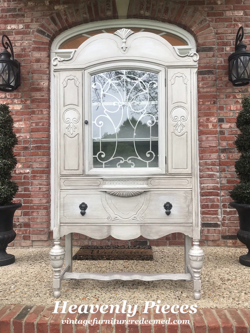 Antique Jacobean China Hutch Sold Example of Our Etsy