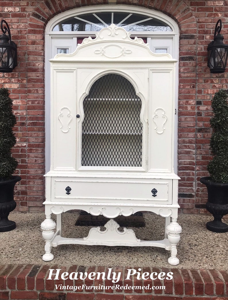 Antique Jacobean China Hutch Sold Example of Our Etsy