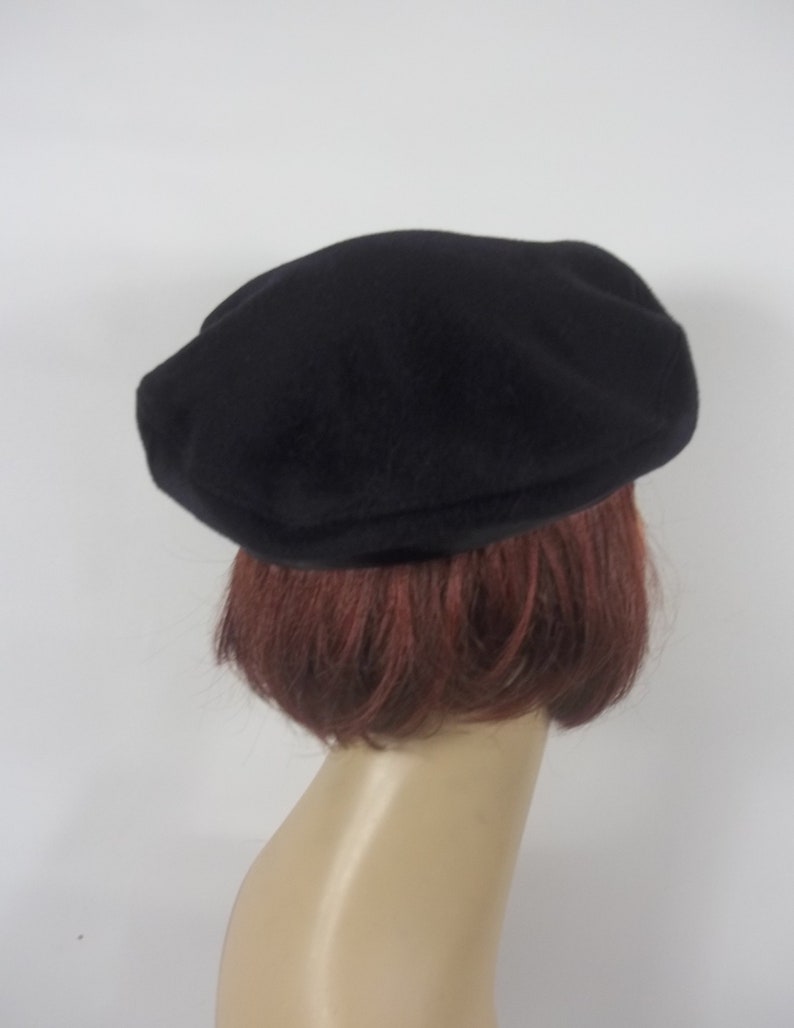Wool Beret Black Designer Beret Fashion Beret Vintage Etsy