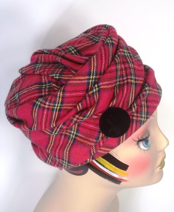 ladies tartan hat