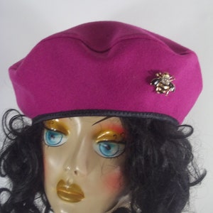 Fuchsia Pink Beret - Etsy display picture 2