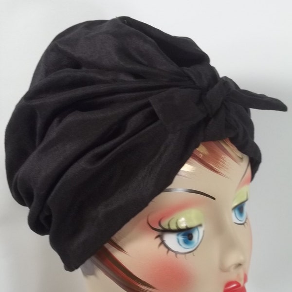 Linen, black, turban, hat, bow, fashion, turban, chemo, alopecia, turban, head wrap, women, ladies, turban, bonnet, chemo cap, hat. S,M,L,XL