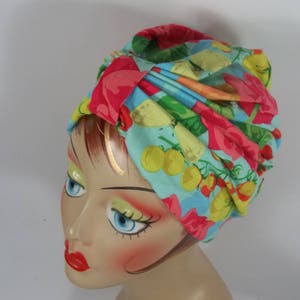 Cotone, turbante, cappello, blu, floreale, turbante, chemio, alopecia, turbante, donne, signore, turbante, cofano, infermiera, scrub, cappello, impacco per la testa, berretto. S - XL