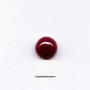 Natural 5 mm Cabochon Round Pidgon Blood Ruby for One image 1