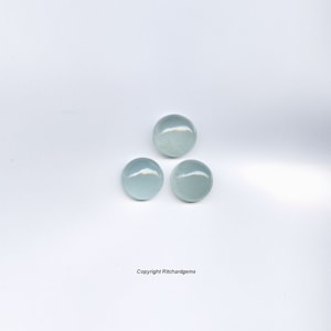 9mm Semi Precious Round Cabochon Cut Loose Blue Green Aquamarine AAA for One