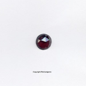 Natural Semi Precious Loose 6 mm Round Rose Cut Faceted flat bottom Garnet For One image 2
