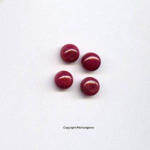 Natural 5 mm Cabochon Round Pidgon Blood Ruby for One image 2