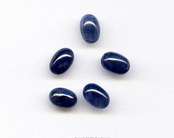 Natural 6x4 mm Oval Blue Sapphire Cabochon Gemstone For One