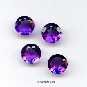 8 mm Calibrated natural African Amethyst round brilliant