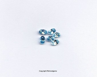 Natural Cambodian 5x3 mm Blue Faceted Oval Cut Zircon For One