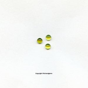 Rare 4 mm Round Light Green Vesuvianite Idocrase Cabochons For Three