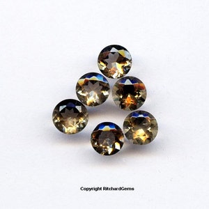 AAA 5mm Faceted Round Brilliant Smokey Quartz .40 ct. For THREE