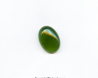 14x10mm Natural Nefrite Green Jade Oval Cabchon para Uno