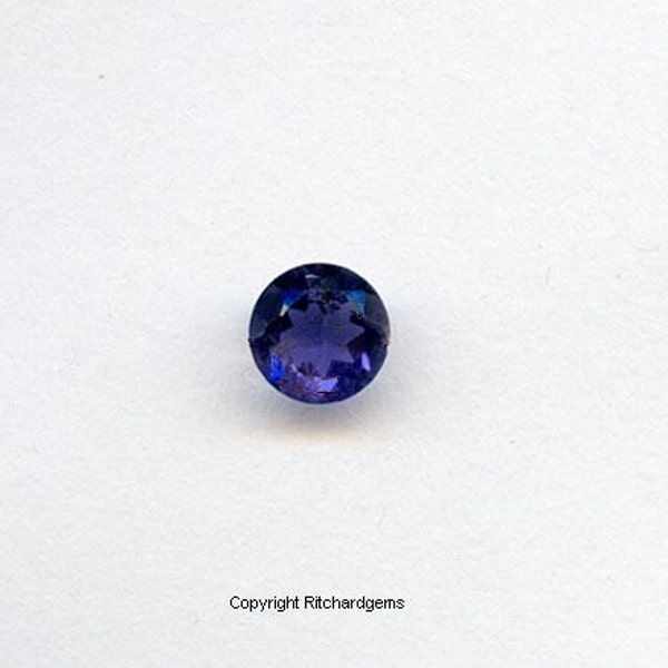 4mm Beautiful Blue Faceted Round Brilliant Iolite