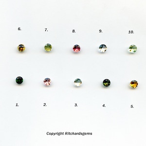 SALE!! 5mm Brazilian AAA Loose Natural Faceted Round 5 mm Tourmaline For One