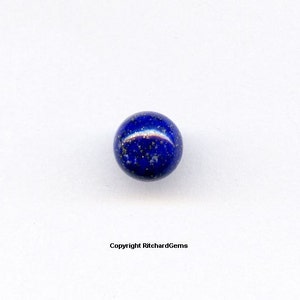 Natural 5 mm Loose Round Cut .62 ct Blue Lapis Cabochons AAA For TWO image 2