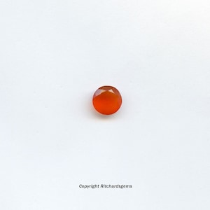 Natural Semi Precious Loose 10 mm Round Faceted Orange Carnelian Hand Select For One