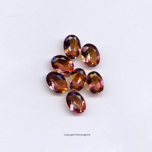 Natural Semi Precious Loose 7x5mm Faceted Oval Cut Twilight Mystic Topaz For One