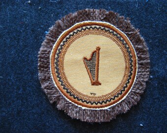 Miniature mini harp rug for the music room in your Dollhouse with Free Shipping