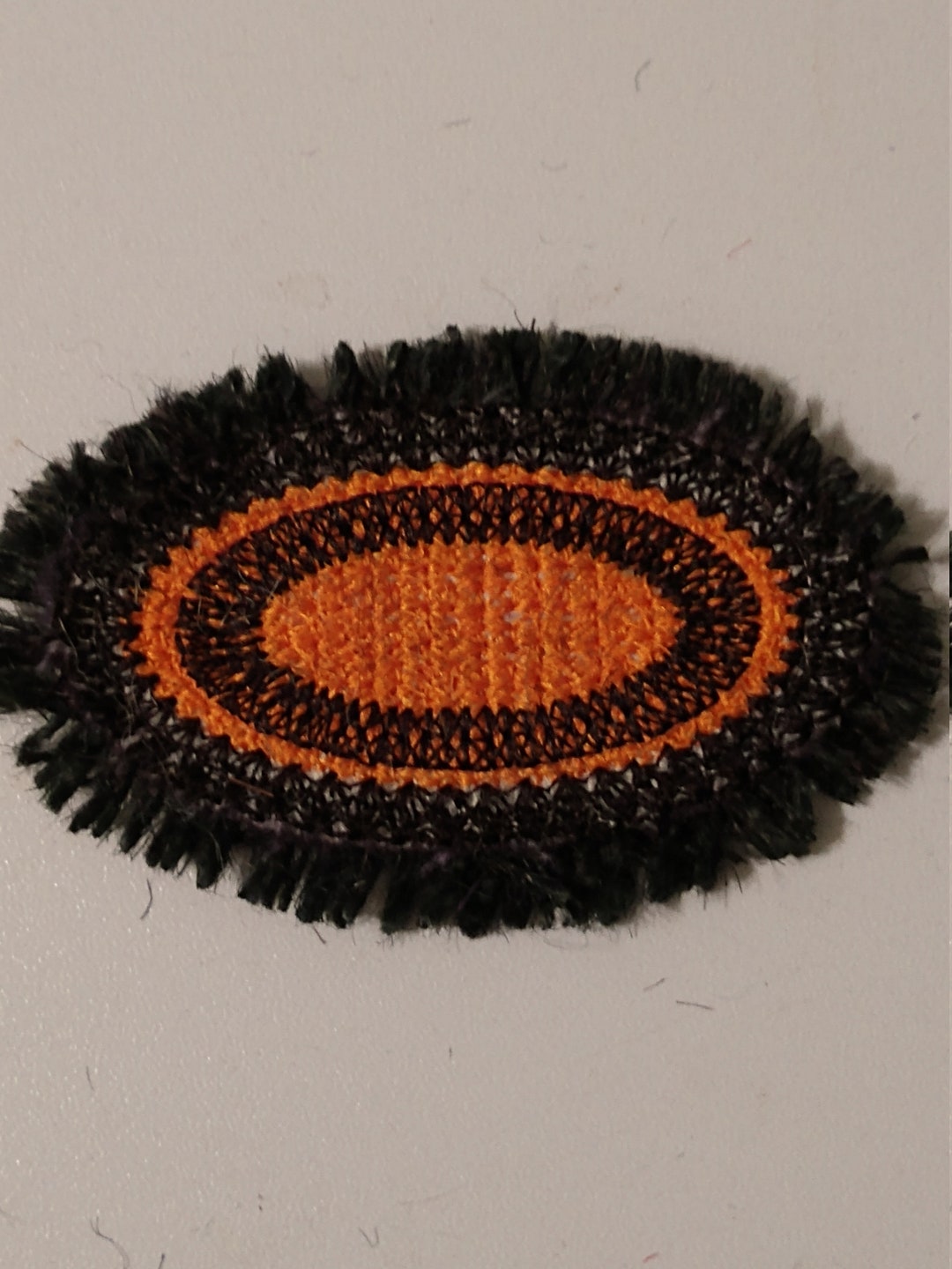 Half Scale Miniature Rag Rug in Orange and Black, Halloween Colors ...