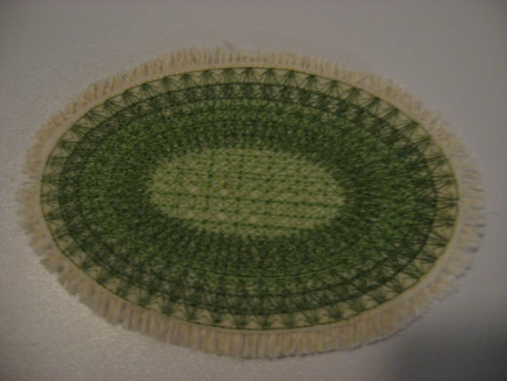 Peter Rabbit Round Rug in 1/" scale mini rug for your Miniature Dollhouse