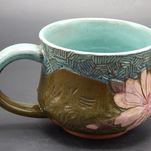 Large Bitterroot Flower Ceramic Mug