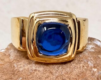 Vintage 1990s 14 KT Gold Electroplate Cubic Zirconia Ring