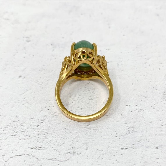 Vintage 1990s Aventurine Cocktail Ring New Old St… - image 8