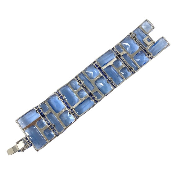 Vintage 1990s NOS Carolee Blue Crystal Link Brace… - image 9