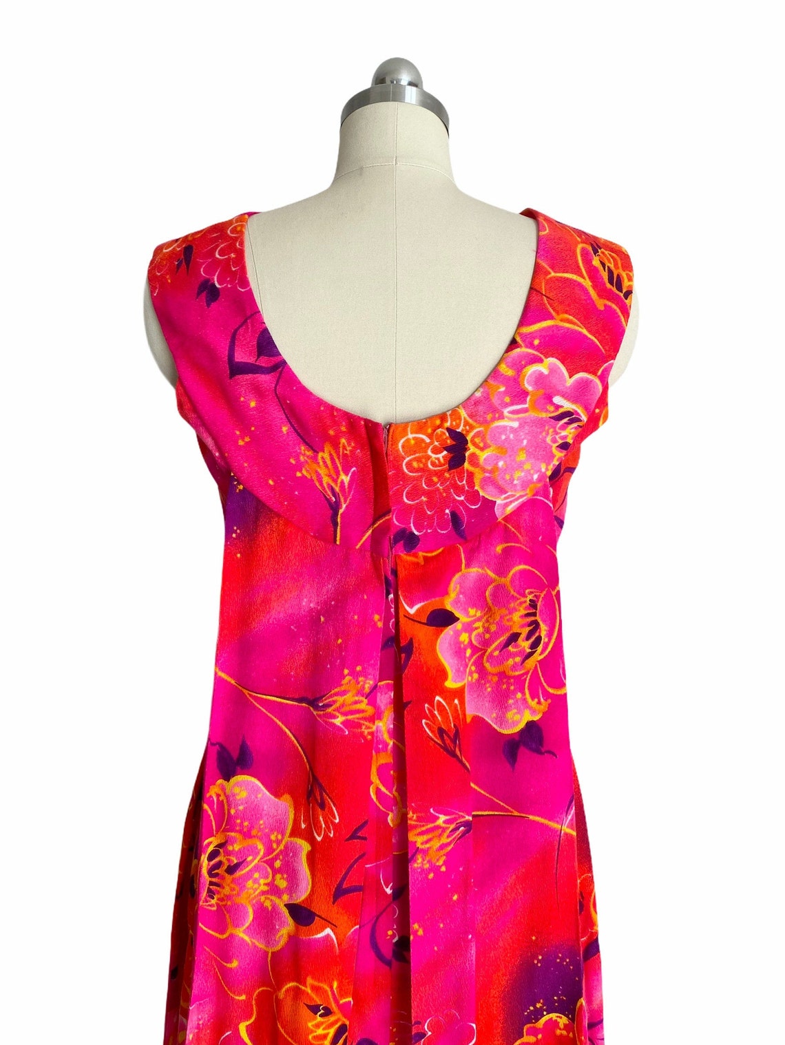 Vintage 1960s 1970s Waltah Clarke's Hawaiian Dress Neon | Etsy