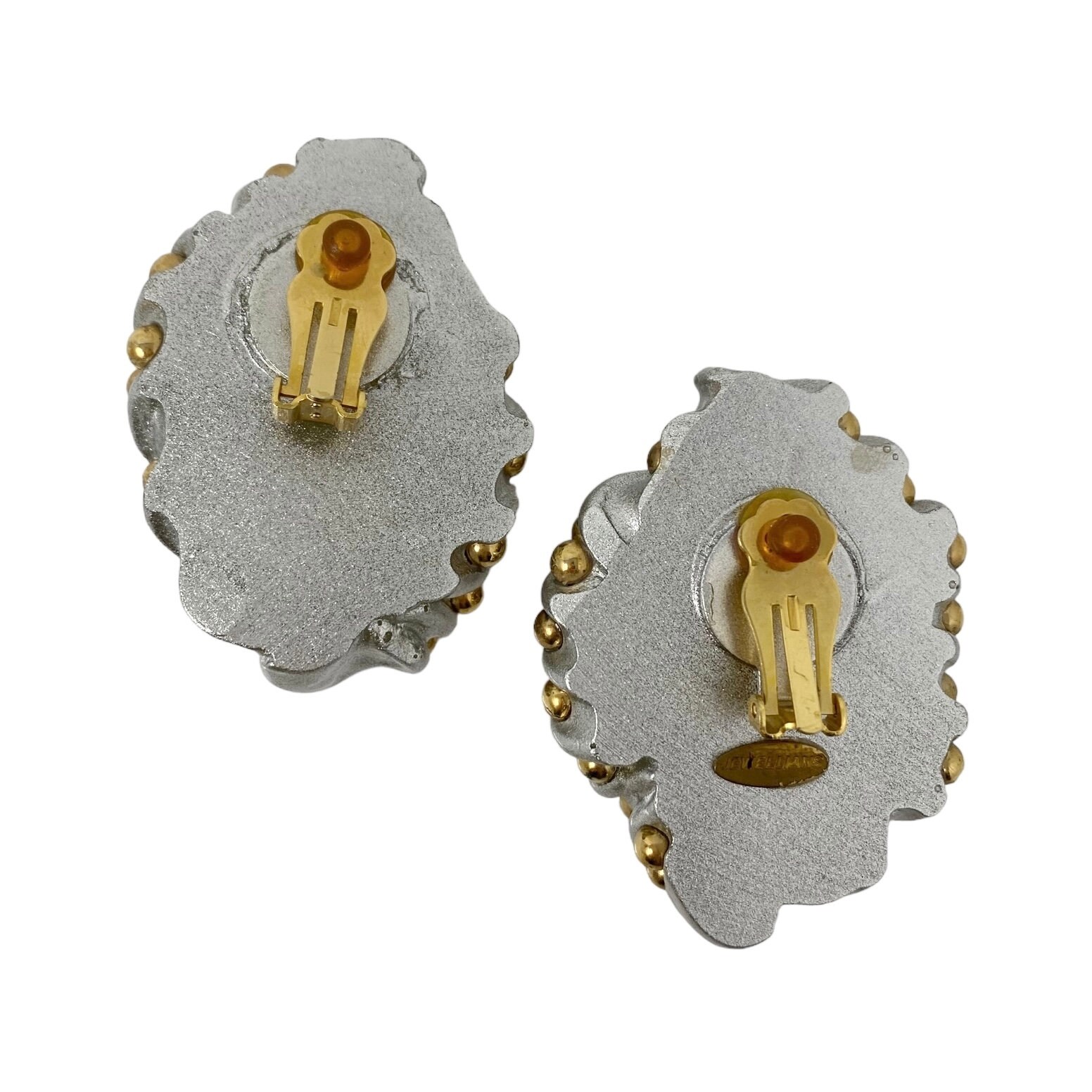 Boucles D'oreilles Clips Vintage Années 80 En Or Plaqué/doré - Marque Orena - Occasion