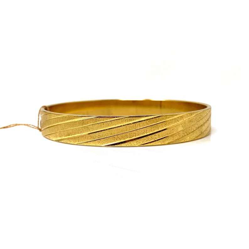 Vintage 1970s Monet Gold Bangle New Old Stock NOS image 2