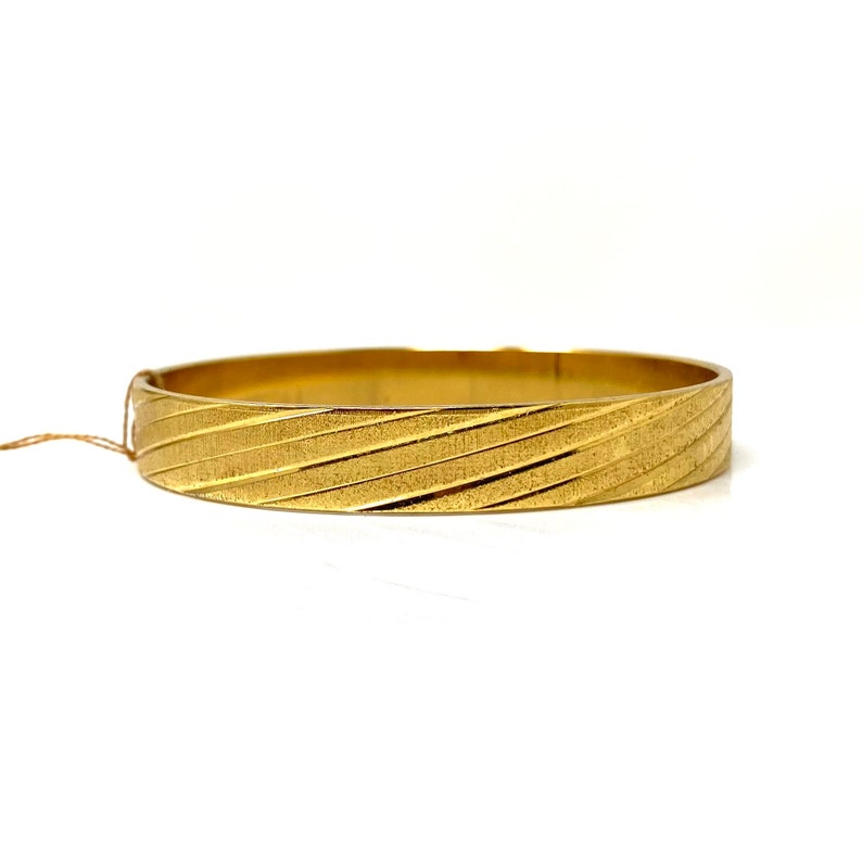 Vintage 1970s Monet Gold Bangle New Old Stock NOS image 1