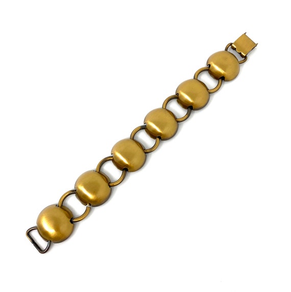 Vintage Bronze Bracelet, 1980s Link Bracelet, Mode