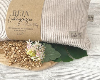 spelled pillow | Pillow with spelled husk | grain pillow | BEIGE | handmade