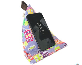 Handysitzsack | Smartphonekissen | CITY Stützkissen für Smartphone und Tablet aus Quarzsand und Styroporkügelchen