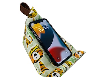 Cell phone bean bag | Smartphone cushion | TIGER support cushion for smartphones and tablets made of quartz sand and polystyrene beads