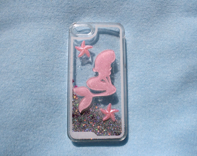 MERMAID iPhone 5s & 6 Case // Glitter Water Liquid Cover Etsy