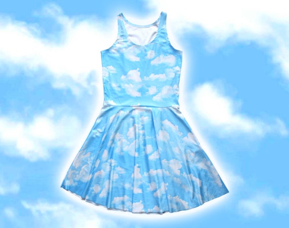 CLOUD DRESS // Cyber Vaporwave Kawaii Pastel Blue - image 2