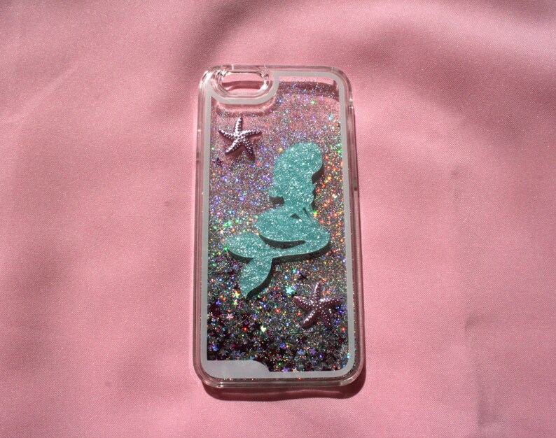 MERMAID iPhone 5s & 6 Case // Glitter Water Liquid Cover Baby Etsy