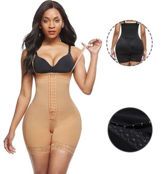 Beige Body Conturing Shapewear/faja Strapless Colomiana Post