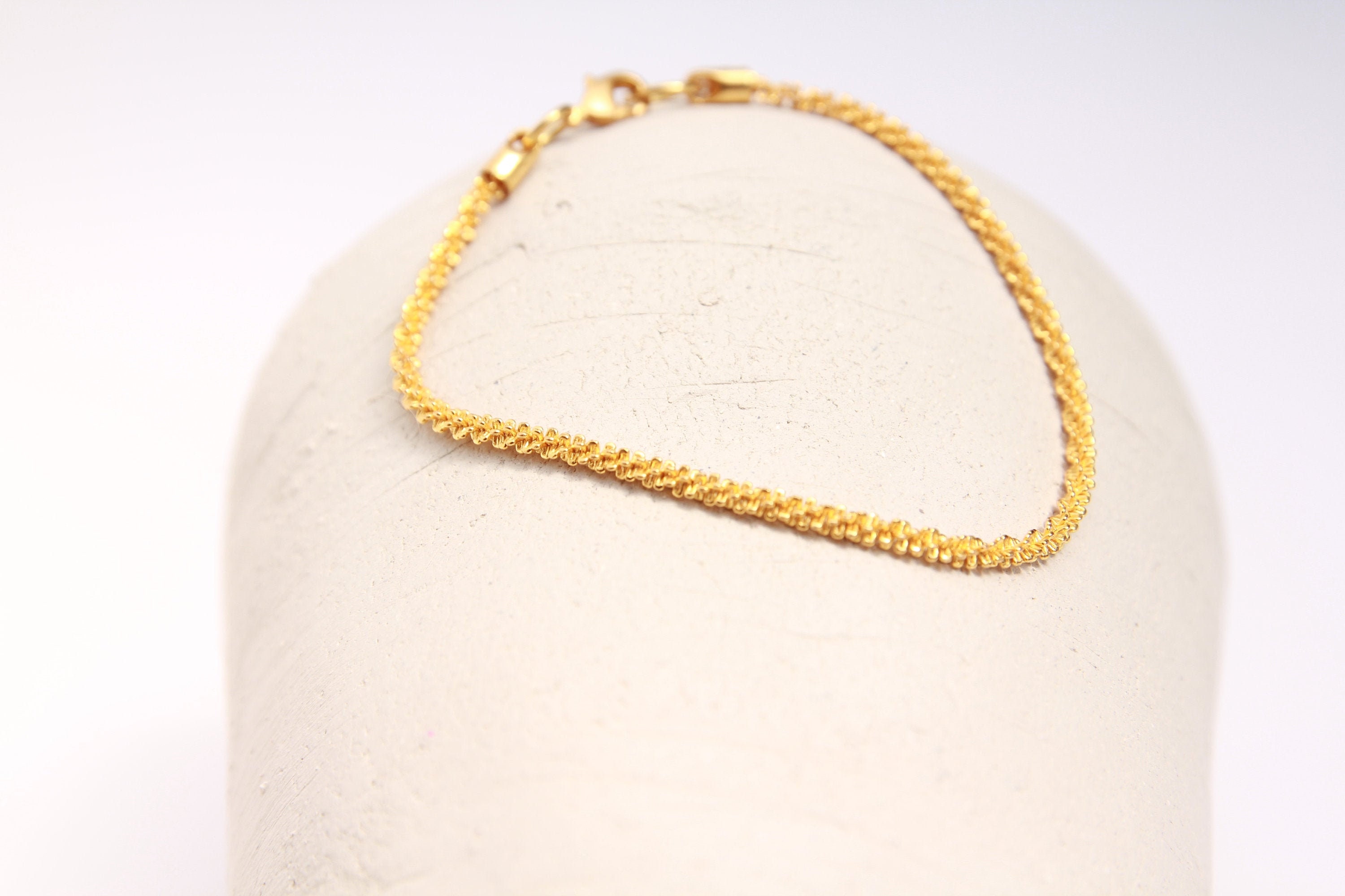 certified 22kt yellow gold royal design link chain bracelet handmade design  ind