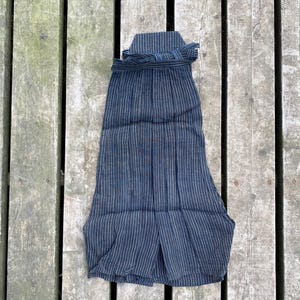 Antique Linen Boys Hakama: Samurai Kimono Skirt Pant (1930s Showa Period)