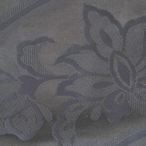 Vintage Black Kimono Obi: Floral Sash Belt, Japanese Wall Decor