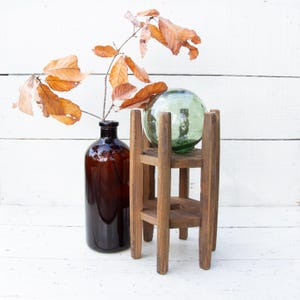 Japanese wooden bobbin, itowaku, silk thread spool, itomaki, wood bobbin, wood stand, plant stand, thread winder, loom parts, Sewing Decor