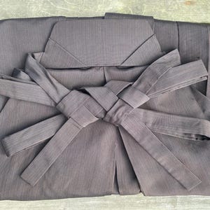 Striped Silk Hakama: Vintage Japanese Samurai Pants, Ceremonial Kimono Attire