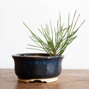 Japanese vintage bonsai planter pot, small plant holder, flower pot, small ceramic planter, outdoor plant pot, Japanese gardening supplies