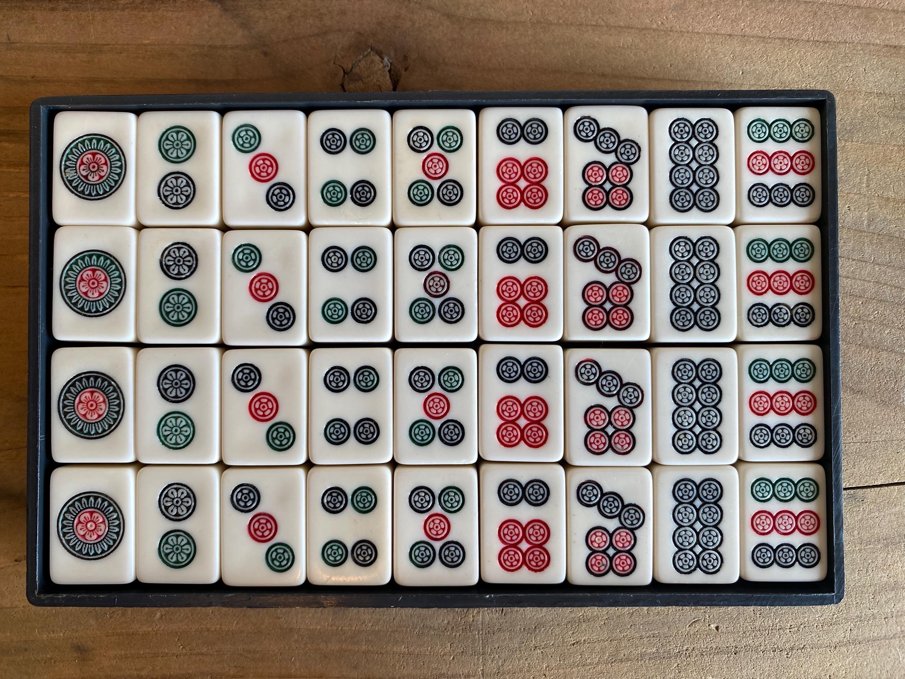 Vintage Japanese Mahjong Set, Complete Riichi Tile Game - Etsy