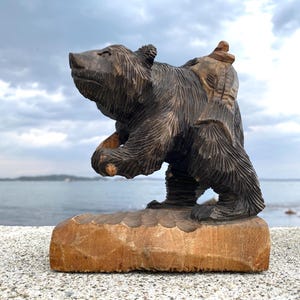 Hokkaido Bear Wood Carving - Etsy