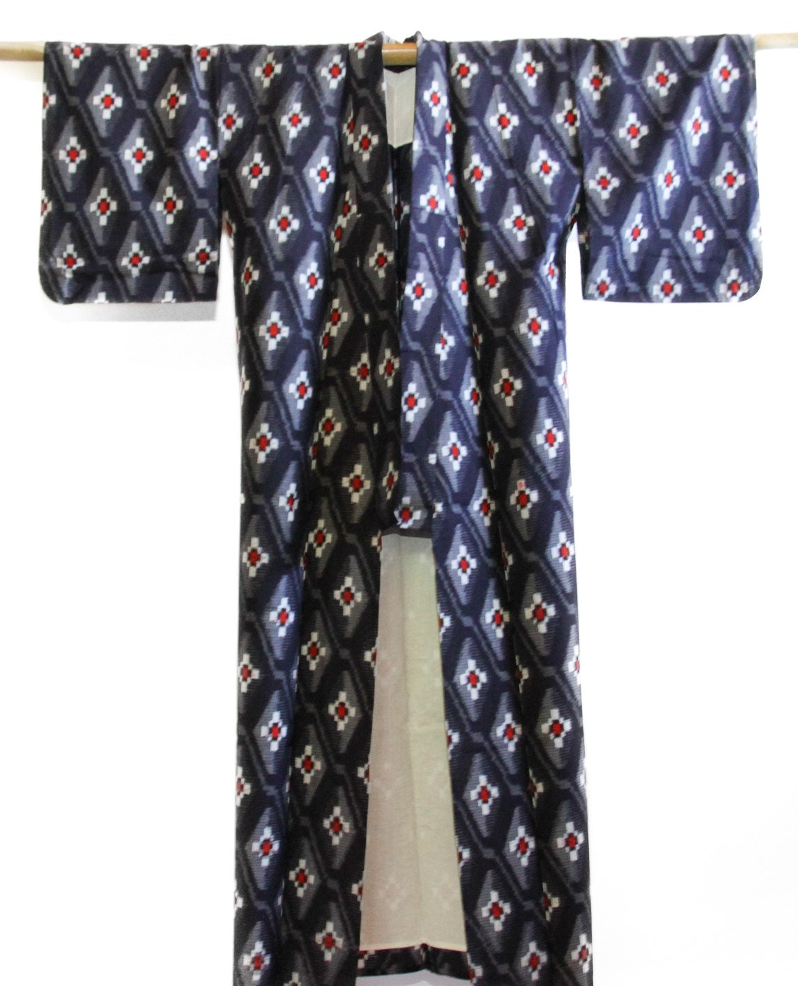 Navy Blue Kimono Kasuri Japanese Vintage Robefestival - Etsy